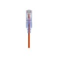 thumbnail image 1 of Monoprice SlimRun - Patch cable - RJ-45 (M) to RJ-45 (M) - 7 ft - UTP - CAT 6a - booted, snagless, stranded - orange (pack of 10), 1 of 3