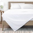 thumbnail image 1 of Bare Home Ultra-Soft Sheet Set - Premium 1800 Collection - Deep Pockets - 5-Pieces - Split King, Pinstripe - White/Marine, 1 of 7