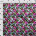 thumbnail image 3 of oneOone Tissu Georgette Viscose Bordeaux Rétro Bouteille Soda Cap Matériel de Robe Tissu Imprimé Tissu au Mètre 42 Pouces de Large-Rs, 3 of 5