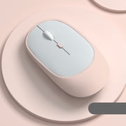 UsRHHA Bluetooth 5.0 Wireless Mouse, Noiseless Silent Mouse with USB Receiver, Portable 2.4G Rechargeable Computer Mice for Laptop PC Tablet Desktop