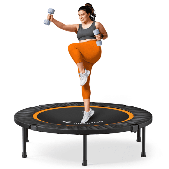 MERACH Mini Trampoline, 40 inch Foldable Trampoline for Kids & Adult, Exercise Rebounder, Round Small Trampoline Gift, 330lbs Capacity