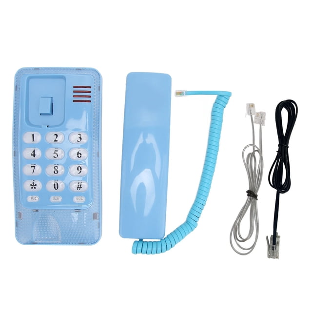 Old Style Retro Wall Phone, ABS Material Retro Wall Phone Waterproof Mute Button Dustproof For Bank Red,White,Blue