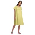 thumbnail image 4 of Moomaya Robe de Nuit d'Allaitement à Col Rond Uni pour Femmes en Coton, 4 of 6