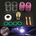 thumbnail image 1 of MYG 12pcs TIG Welding Torch Stubby Gas Lens # 10 Heat Glass Cup Kit For WP-17/18/26, 1 of 9