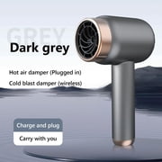 Hair Blow Dryer with Wireless Charging High-Speed Negative Ion Technology High-Power Bladeless Design for Home Use