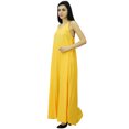 thumbnail image 4 of Bimba Robe Maxi Unie à Bretelles Spaghetti pour Femme pour l'Été, Tenue de Plage, Robe d'Été, 4 of 8