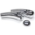 thumbnail image 3 of Krator Custom Chrome Motorcycle 1" Handlebar 4.5" Risers Compatible with Yamaha V-Star Vstar V Star XVS 1100 Custom, 3 of 4