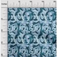 thumbnail image 2 of oneOone Viscose Chiffon Teal Blue Fabric Abstract Sewing Craft Projects Fabric Prints By Yard 42 Inch Wide, 2 of 4