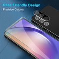thumbnail image 3 of [3+3 Pack] Glass Screen Protector for Samsung Galaxy A54 with Camera Lens Protector, 3D Curved, 6.4 inch 2023 9H Tempered Glass for Galaxy A54 Glass Screen Protector, 3 of 6