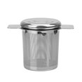 thumbnail image 1 of Tea Infuser with Lid Stainless Steel Coffee Herb Mesh Lid;Fine Mesh Coffee Filter Double Handle Loose Leaf Tea Strainer, 1 of 8