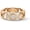 Moyenrosegoldzircon, variante sur CHOK Bague de Luxe de Designer Plaquée Or 18K Surface Écrasée Largeur Étroite 3,5 mm Moyenne 7 mm Grand 11 mm Motif Losange Bague Croisée pour Femmes Hommes Classique Simple