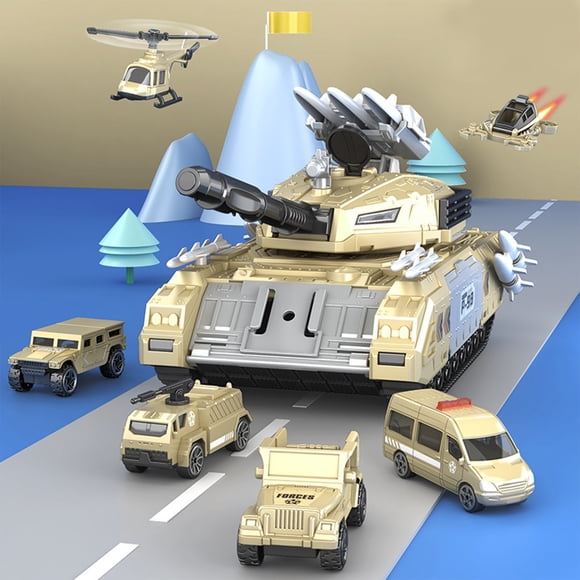 HOARBOEG Children's Toys Cars Toys Christmas Gifts Children's Tank Military Base Combination Series Toys Wholesale Combination Assembled Tank Storage Military Combination