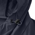 thumbnail image 3 of biudgviw Manteaux de Pluie pour Femmes Imperméables Légers Coupe-Vent d'Extérieur pour Course Randonnée Imperméable à Fermeture Éclair Manteau de Pluie à Capuche Manteau d'Extérieur, 3 of 5