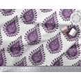 thumbnail image 2 of Soimoi Purple polyester Crepe Fabric Floral Block Printed Craft Fabric by the Yard 52 Inch Wide, 2 of 5