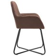 thumbnail image 3 of vidaXL Dining Chairs 2 pcs Brown Fabric, 3 of 5
