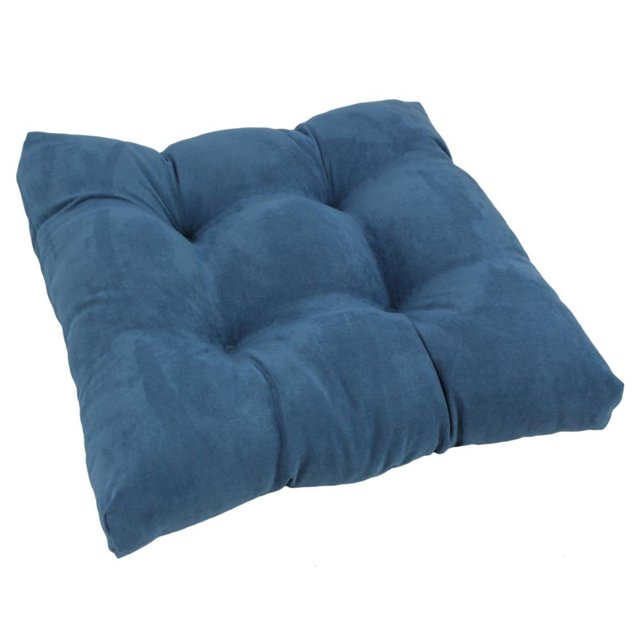 19-inch Squared Microsuede Tufted Dining Chair Cushion