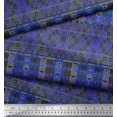 thumbnail image 2 of Soimoi Poly Georgette Fabric Check & Damask Ethnic Fabric Prints By Yard 52 Inch Wide, 2 of 3