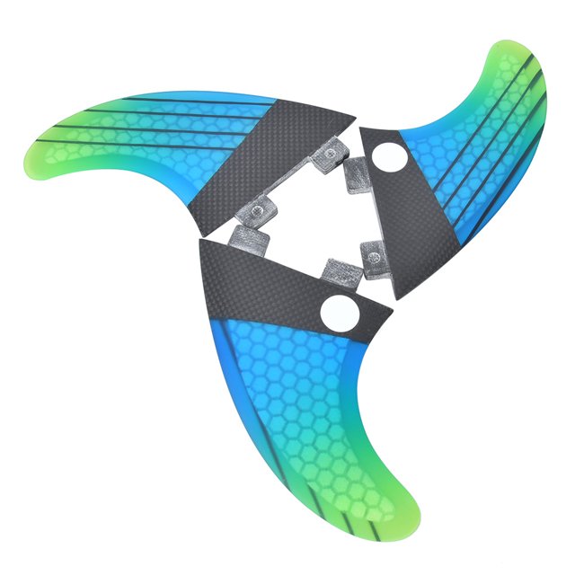 Surfboard Tail Fin, 2PCS Side Fin+1PCS Middle Fin Fiberglass Surfboard Fin, Sturdy And Durable For Surfboard Paddle Board Seabeach Vacation Hollow Wave