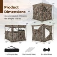 thumbnail image 3 of Gymax 3 in 1 Multifunctional Hunting Blind w/ Skylight Roof Cover Carrying Bag, 3 of 10