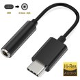 thumbnail image 1 of USB C to Headphone Jack, Pixel 2 Headphone Adapter Type C to 3.5mm Audio Cable Compatible with Pixel 3/2/3XL/2XL/iPad Pro 2018/HTC U11/Essential/Huawei/Samsung Note 10 and More USB C Devices - Black, 1 of 7