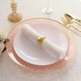 thumbnail image 2 of CUITING 10 Pack Glitter Gold Clear Hammered Plastic Charger Plates  Round Disposable Serving Plates With Gold Rim - 13”, 2 of 11