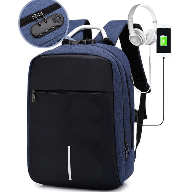 Boovnll Business Backpack, Bag For Travel Flight Fits 15.6 Inch Laptop With USB Charging Port
