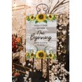 thumbnail image 3 of Darling Souvenir MADE WITH LOVE Personalized Welcome Sign/ Banner, Welcome To Our New Beginning Custom Sunflower Border Wedding, Engagement Party Sign - 18x12, 3 of 5