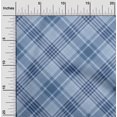thumbnail image 2 of oneOone Viscose Jersey Blue Fabric Check Sewing Material Print Fabric By The Yard 60 Inch Wide, 2 of 5