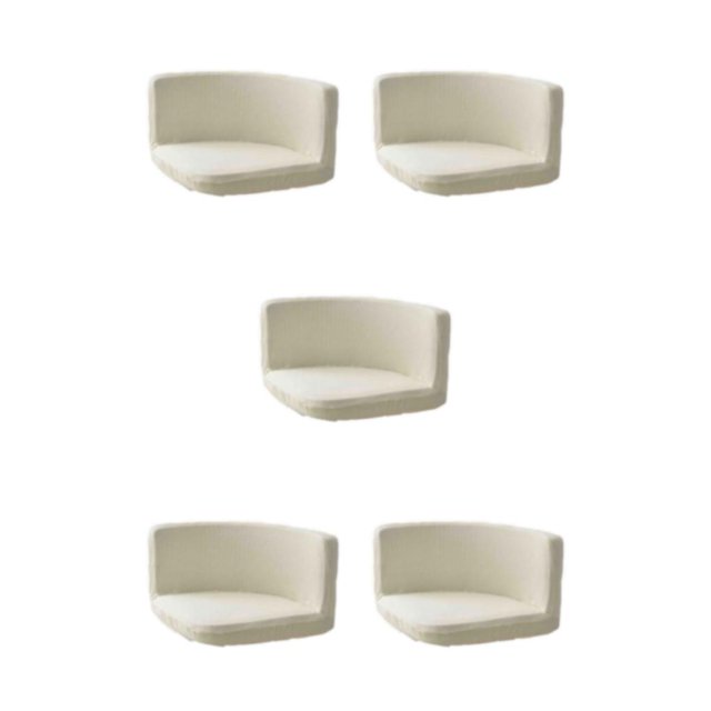 kurtrusly Trilateral Chair Covers Wide Application And Strong Elastic Chair Protection Made Easy Polyester Cover Chairs Decoration off-white 5Set
