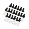 thumbnail image 1 of Ruiboury 20 Pieces Empty Glass Dropper Bottles Containers for Perfume Oils Liquids Black 3ml, 1 of 8