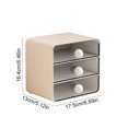 thumbnail image 3 of Czzoypi Clear Drawer Desktop Organizer, Plastic Drawer Organizer Stationery Storage, Stackable Desk Organizer for Office Home Dormitory Vanity Desk, White, 3 of 6