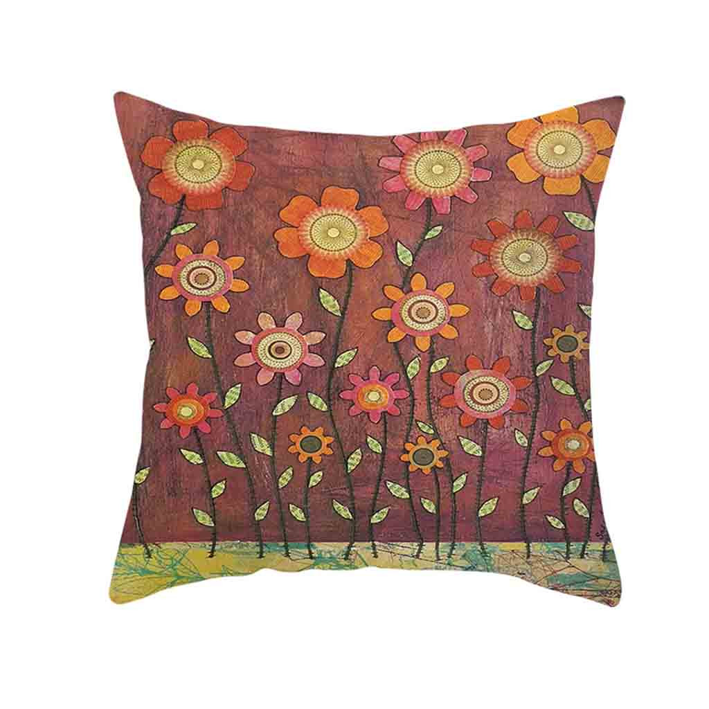 Jusqu'à 65 % de Rabais SMihono Motif Naturel Impression Teinture Canapé Lit Déco Maison Housse de Coussin Housse de Coussin