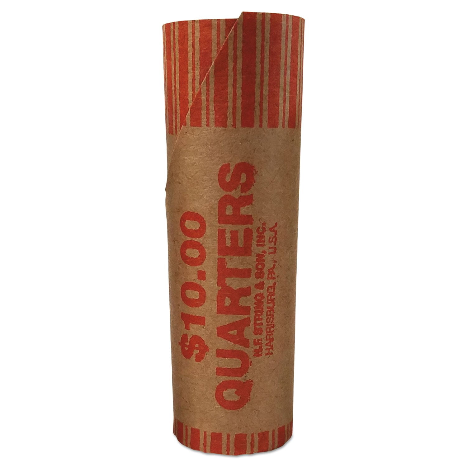 Preformed Tubular Coin Wrappers, Pennies, $.50, 1000 Wrappers/Carton Denomination: Quarter