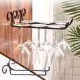 thumbnail image 1 of Wall Mounted Rack Metal and Glass Holder Shelf Efficient Storage Solution for Goblets and Stemware Ideal for Home Bars and Restaurants, 1 of 4