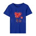 thumbnail image 5 of Meichang Chemises pour Femmes Joyeuse Saint-Valentin Hauts T-Shirts Graphiques Cœur en Bonbon Hauts Col Rond Coupe Ample Manches Courtes T-Shirts Saint-Valentin pour Femmes, 5 of 5