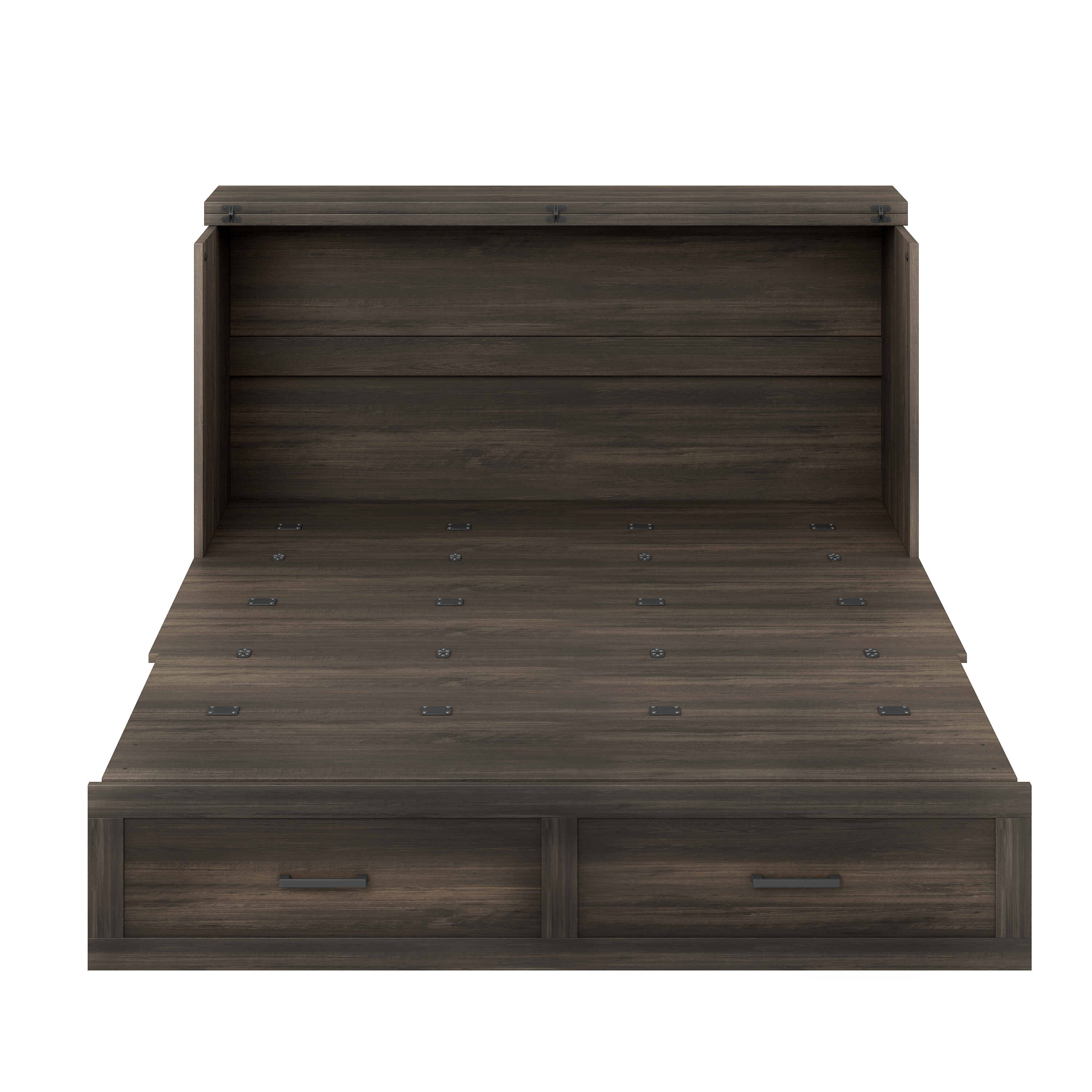 Lit escamotable Noble House, de style ferme, gris, 3 places, avec station de recharge