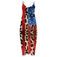 thumbnail image 4 of Robe Sans Manches à Bretelles en V pour Femmes avec Poches Longues Imprimé Jour de l'Indépendance, 4 of 5