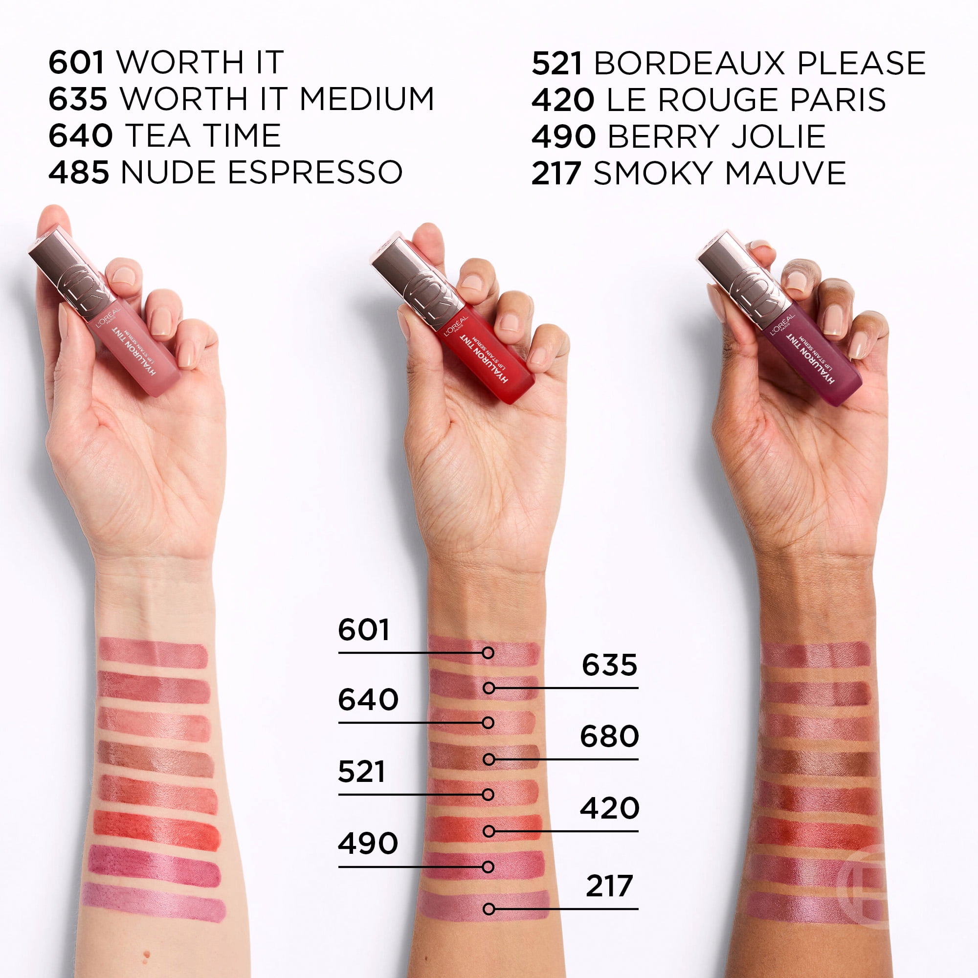 L'Oréal Paris Hyaluron Tint Sérum Encre à Lèvres, Couleur Légère 12H
