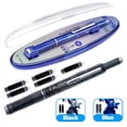 thumbnail image 4 of Musbetu Retractable Fountain Pen Fine Nib Set 0.38mm Black/Blue Ink Transparent Barrel Pen with 5 Refillable Ink Cartridges for Sketching Journaling Calligraphy, 4 of 7