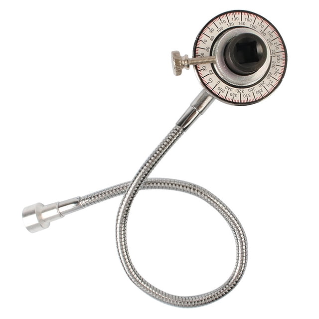 Amdohai Chrome-vanadium Steel 1/2inch 12.5mm Drive Torque Angle Gauge 360° Adjustable Torsiometer Meter Professional Measure Tool