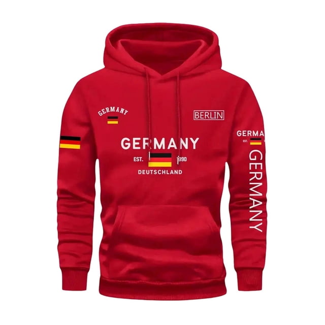 Men's Fall Winter Hooded Drawstring Sweatshirt Loose Fit Casual Sweater for Everyday Leisure