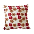 thumbnail image 2 of Flower Pillow Cover Faux Lambswool Cushion Cover Sofa Pillow Cushion, 2 of 6
