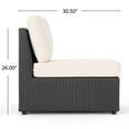 thumbnail image 3 of Outdoor Patio Furniture, 2 Piece-PE Wicker Rattan Armless Sofa Sectional Conversation Sofa Set , for Garden Backyark Porch Deck, Gray, 3 of 5