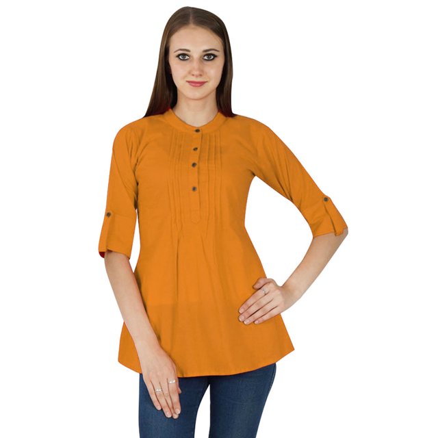 Robe d'Été Bohème Haut Robe Tunique Femme Uni Coton Vêtements Porter