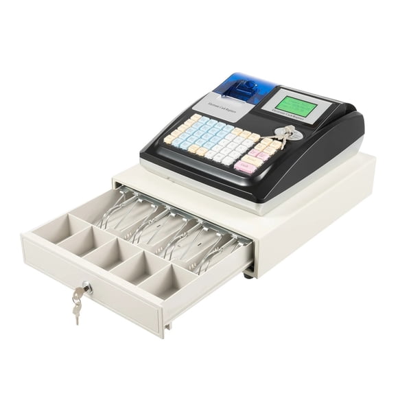 Cash Register for Small Businesses with Drawer, 3 Interfaces Offline ,Easy to Operate