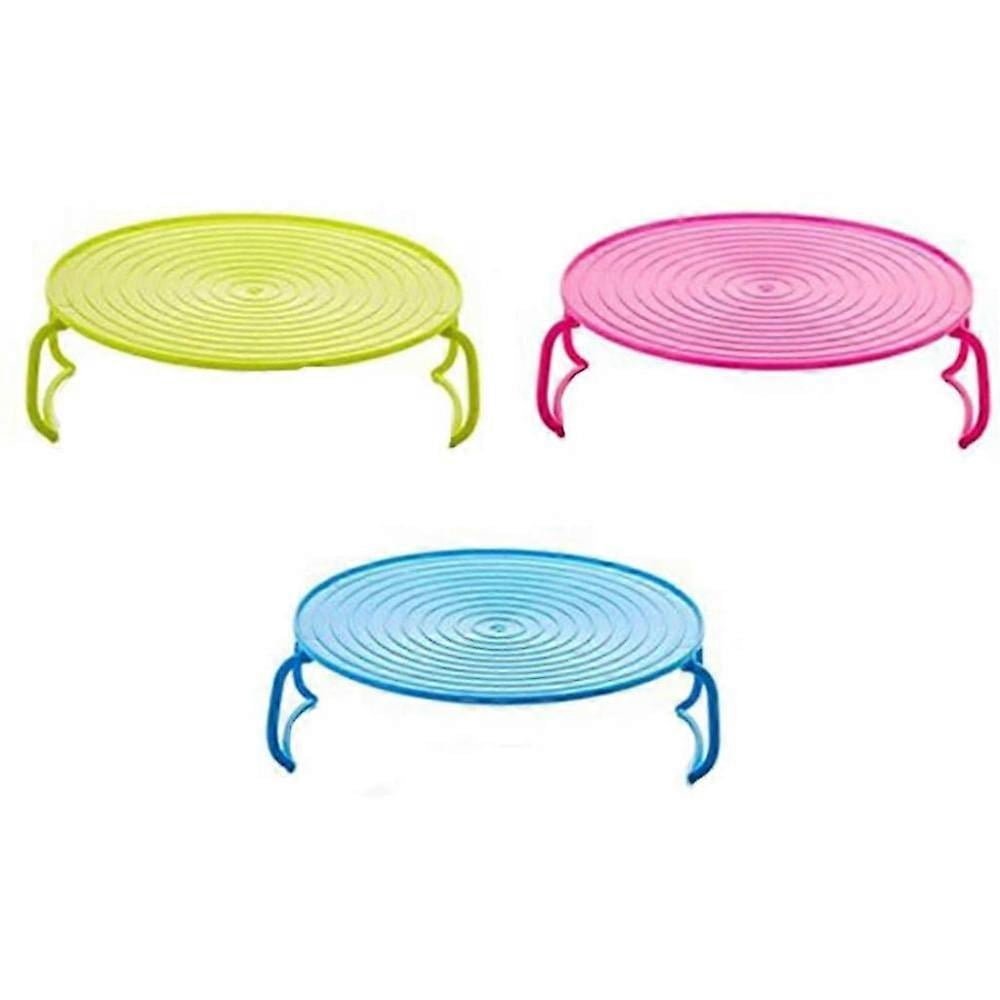 Double Plate Microwave Tray Rack Rack Plastic Oven Tray Rack Color Random