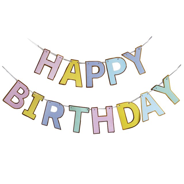ziyahi Birthday letter flag fish tail
