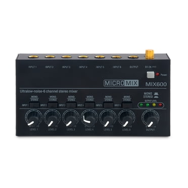 Amdohai Mini Mélangeur Audio Stéréo Ligne Mélangeur pour Sous-Mélange Ultra
