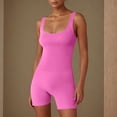 thumbnail image 2 of Yuyuzo Women Workout Jumpsuits Ribbed Square Neck 1 Piece Seamless Tank Top Sleeveless Rompers, 2 of 5
