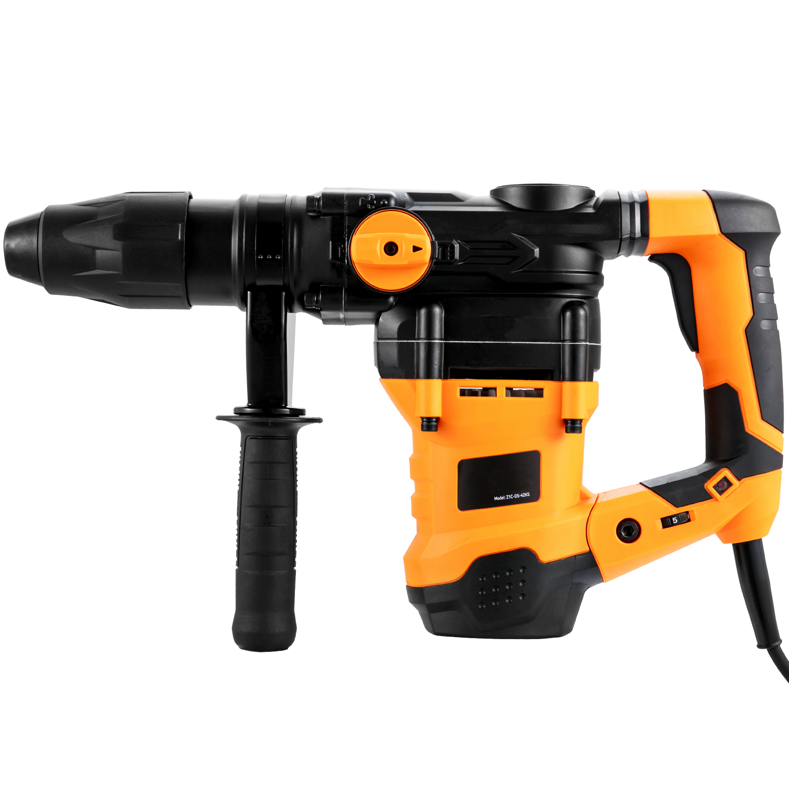 KFFKFF SDS-Max 1-9/16 Inch Rotary Hammer, 13Amp Corded, Durable Chipping Tool with Vibration Reduction & Safety Clutch, Electric Variable Speed Demolition Hammer, Ideal for Concrete